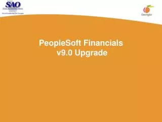 PeopleSoft Financials v9.0 Upgrade