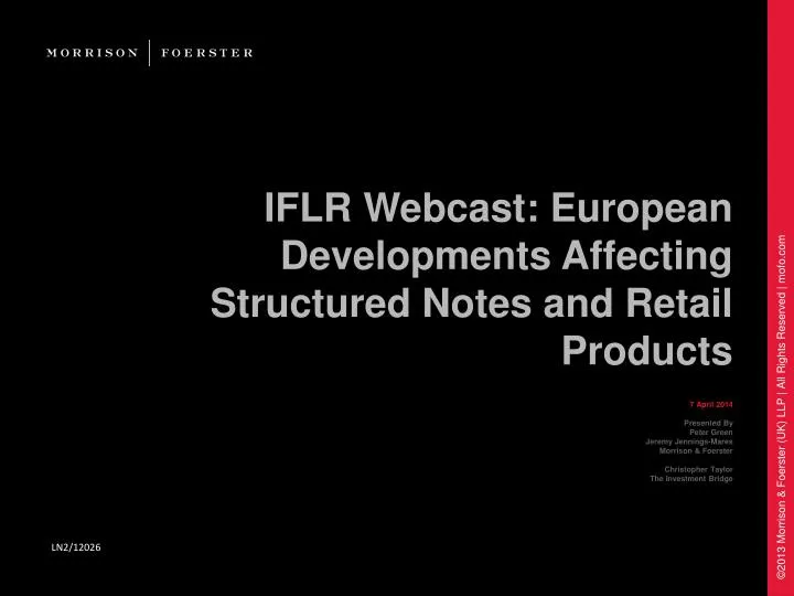 iflr webcast european developments affecting structured notes and retail products