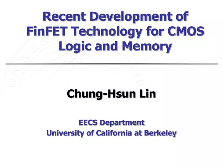 recent development of finfet technology for cmos logic and memory