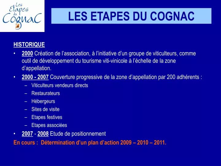 les etapes du cognac