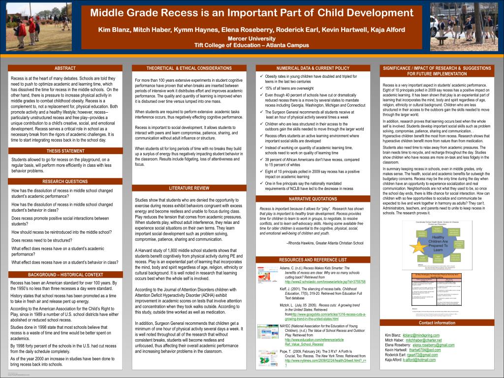 Middle Grade Recess is an Important Part of Child Development - slide 1