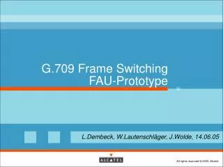 G.709 Frame Switching FAU-Prototype