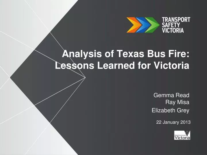 analysis of texas bus fire lessons learned for victoria