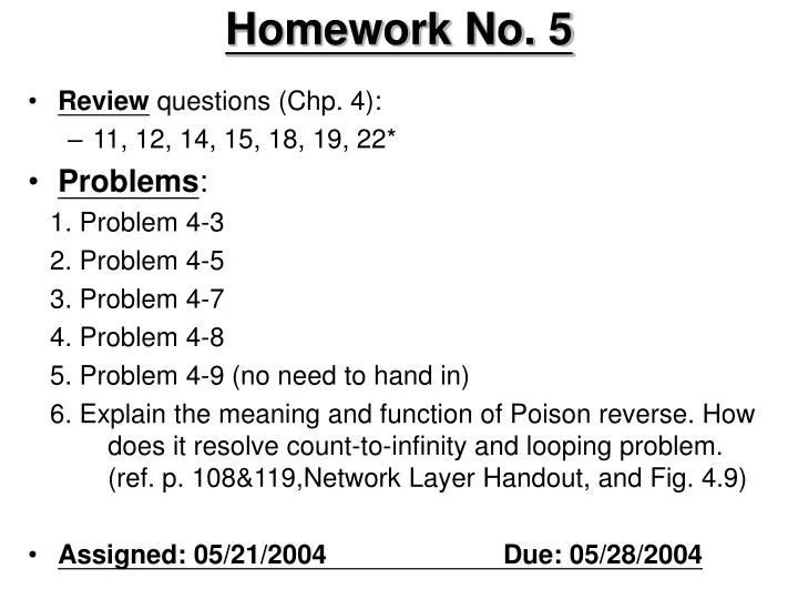 homework no 5