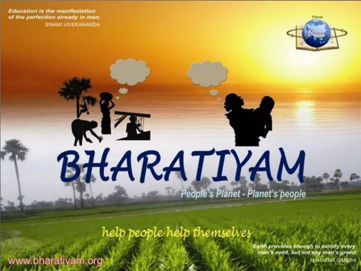 insert bharatiyam poster as title slide