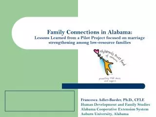 Francesca Adler-Baeder, Ph.D., CFLE Human Development and Family Studies