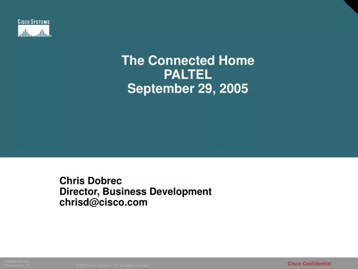 the connected home paltel september 29 2005