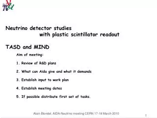Neutrino detector studies with plastic scintillator readout TASD and MIND