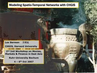 Modeling Spatio-Temporal Networks with CHGIS