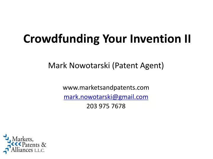 crowdfunding your invention ii