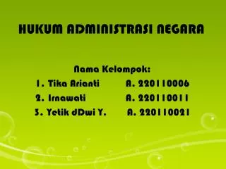 hukum administrasi negara