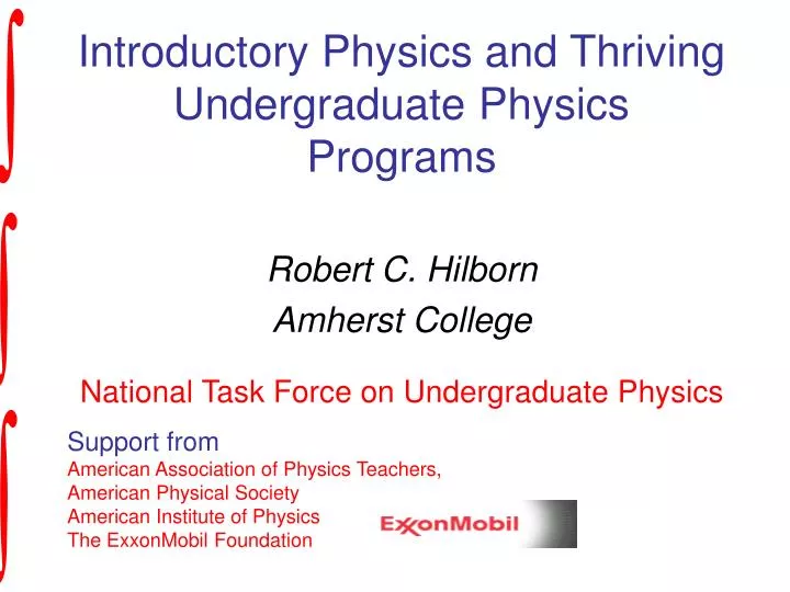 introductory physics and thriving undergraduate physics programs