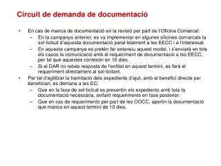 circuit de demanda de documentaci