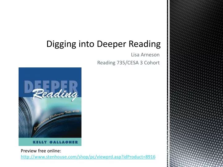 digging into deeper reading