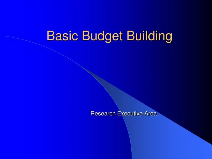 basic budget building