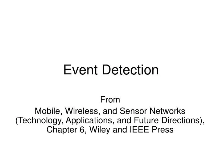event detection