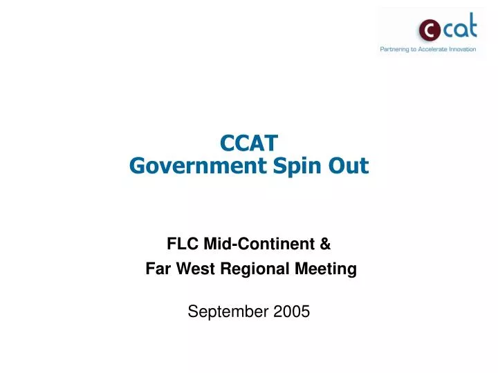 ccat government spin out