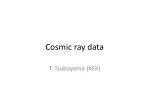 Cosmic ray data - slide 1