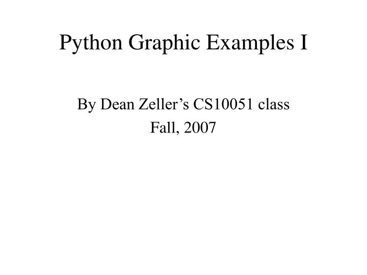 python graphic examples i