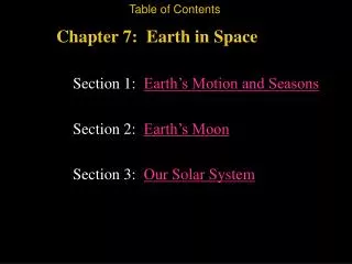 Chapter 7: Earth in Space