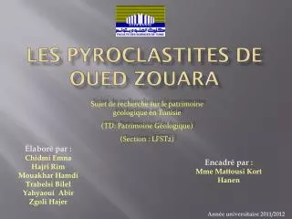 les pyroclastites de oued zouara