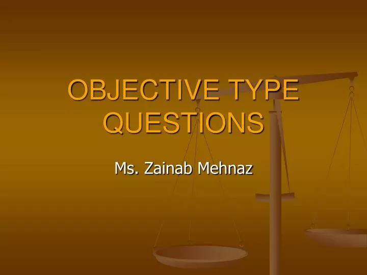 objective type questions