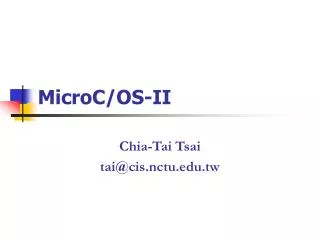microc os ii