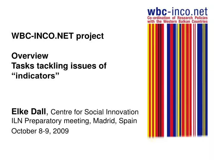 wbc inco net project overview tasks tackling issues of indicators