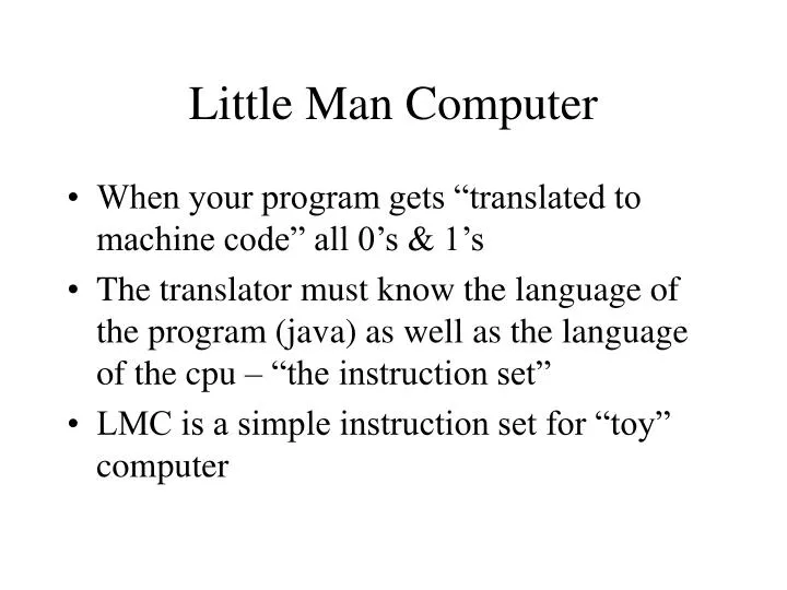 little man computer