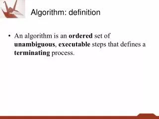 Algorithm: definition