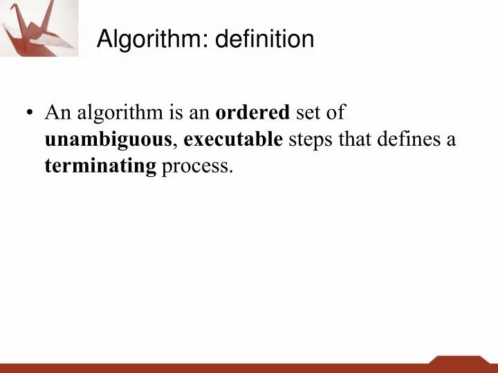 algorithm definition