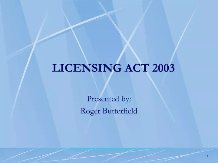 licensing act 2003