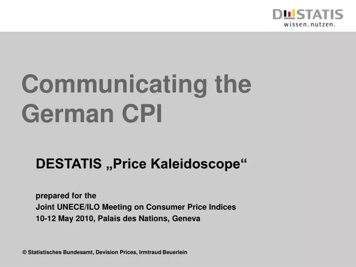 communicating the german cpi