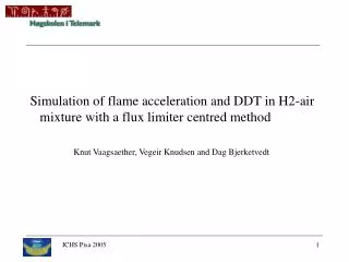 Simulation of flame acceleration and DDT in H2-air mixture with a flux limiter centred method