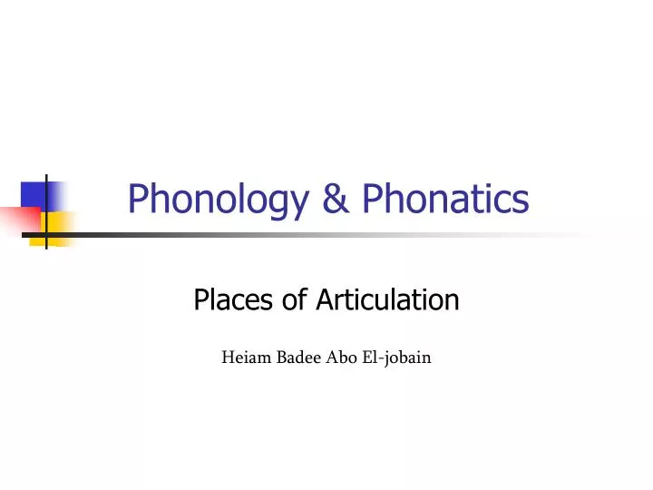 phonology phonatics