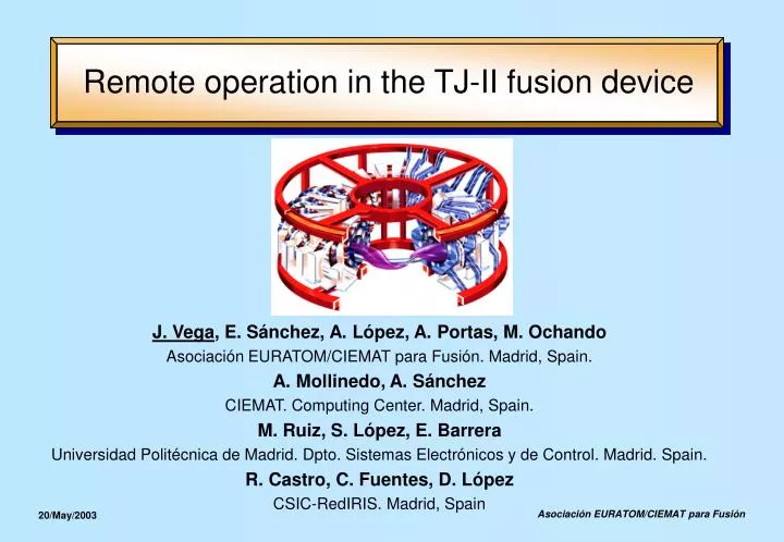 remote operation in the tj ii fusion device