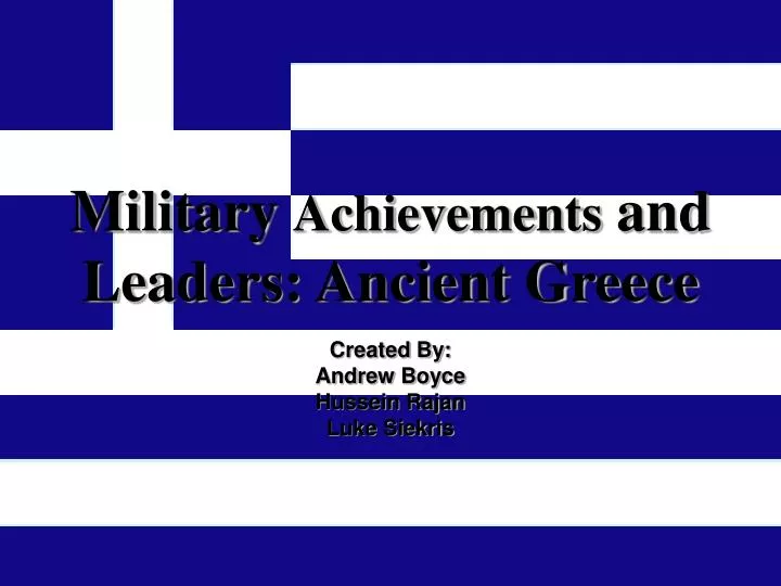 military achievements and leaders ancient greece
