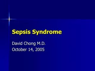 Sepsis Syndrome