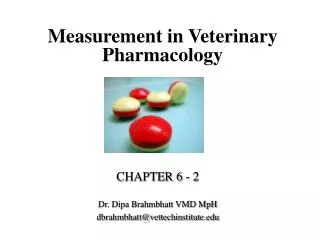 Measurement in Veterinary Pharmacology