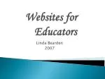 Websites for Educators