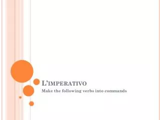 l imperativo