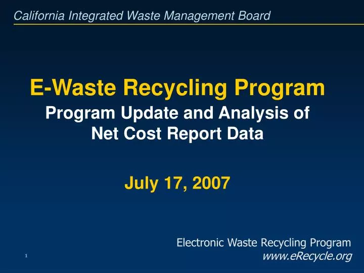 e waste recycling program