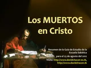 los muertos en cristo