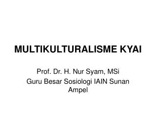 multikulturalisme kyai