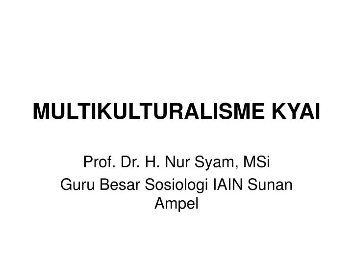 multikulturalisme kyai