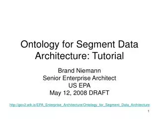 Ontology for Segment Data Architecture: Tutorial