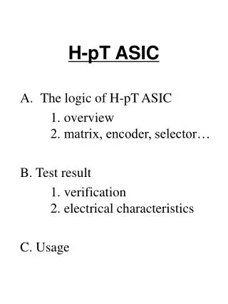 H-pT ASIC