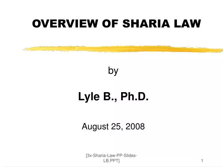 overview of sharia law