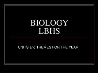 BIOLOGY LBHS