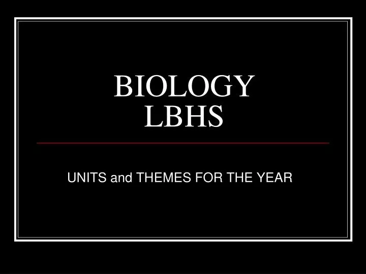 biology lbhs